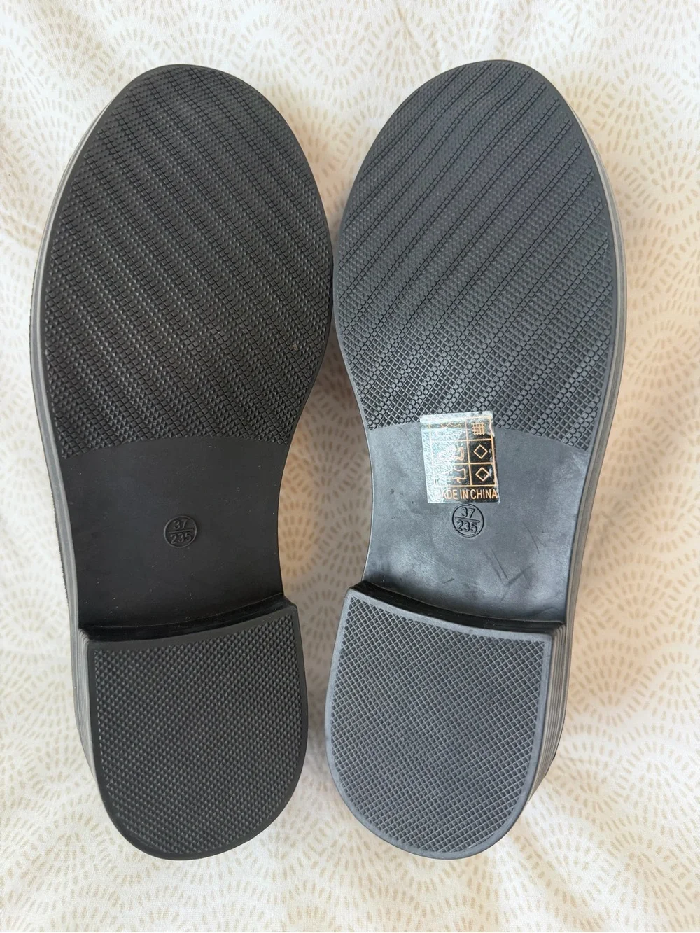 Black Suede Loafers with Gold Bit Accent